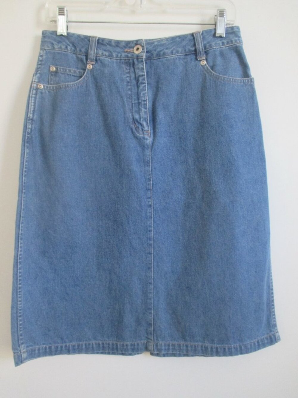 Y2K Blue Jean Denim Skirt Hong Kong 100% Cotton Size 6